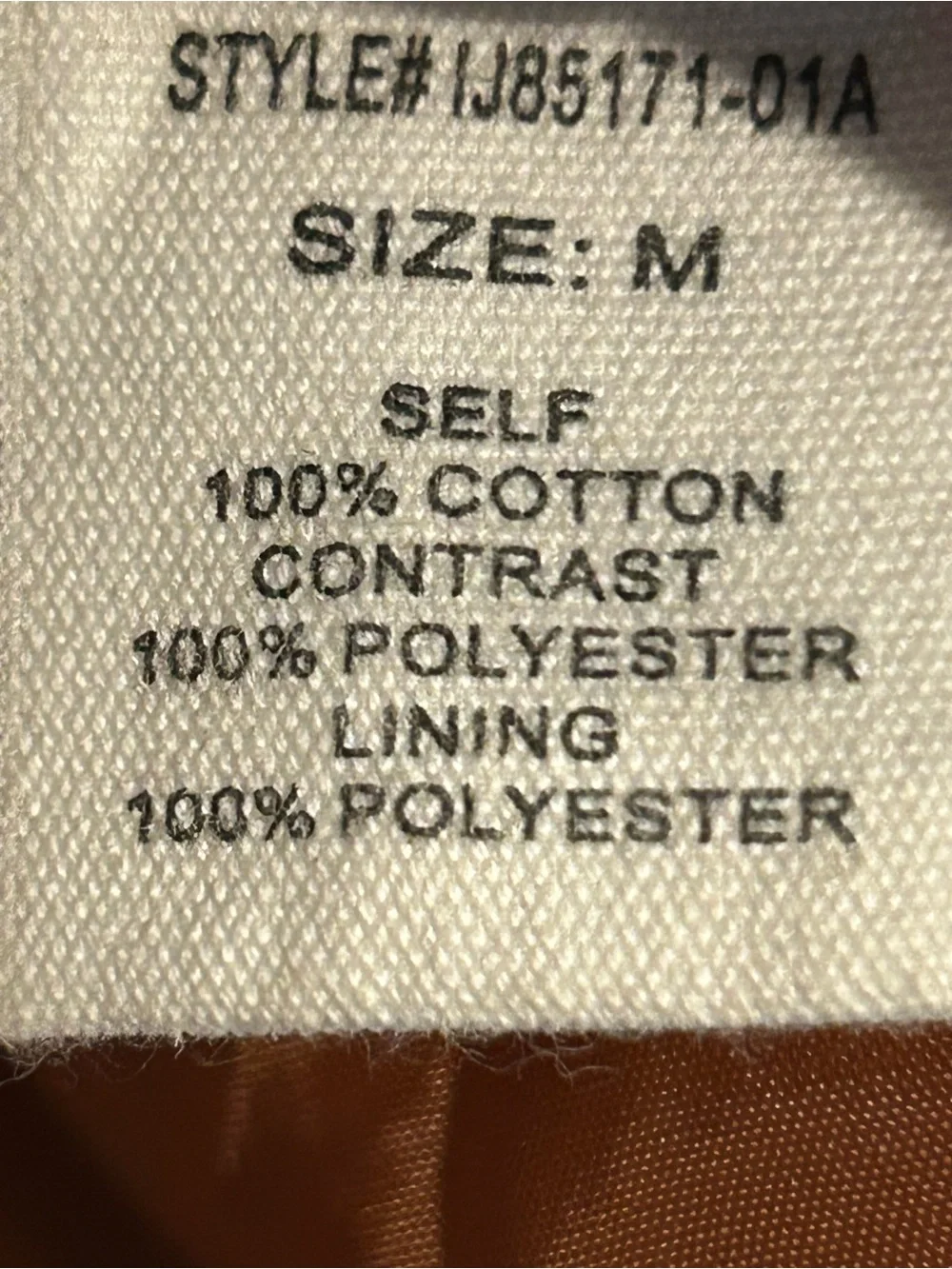 Altar'd State Rust Brown Corduroy Jacket with Cream Label Accent